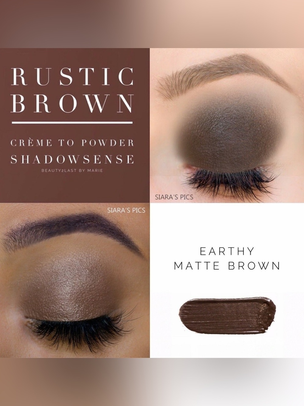 SeneGence Rustic Brown Shadowsense- Earthy Matte Brown